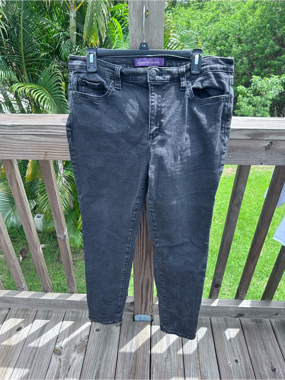 Gloria Vanderbilt Skinny Black Jeans - Slim Rise XL or 16-18